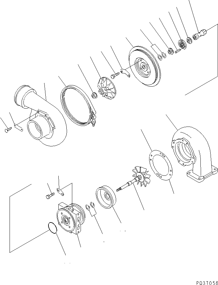 200. TURBOCHARGER (INNER PARTS) [A1530-B6D6] - Komatsu part D375A-3A S/N 17001-UP (7 Track Roller) [d375a-0c]