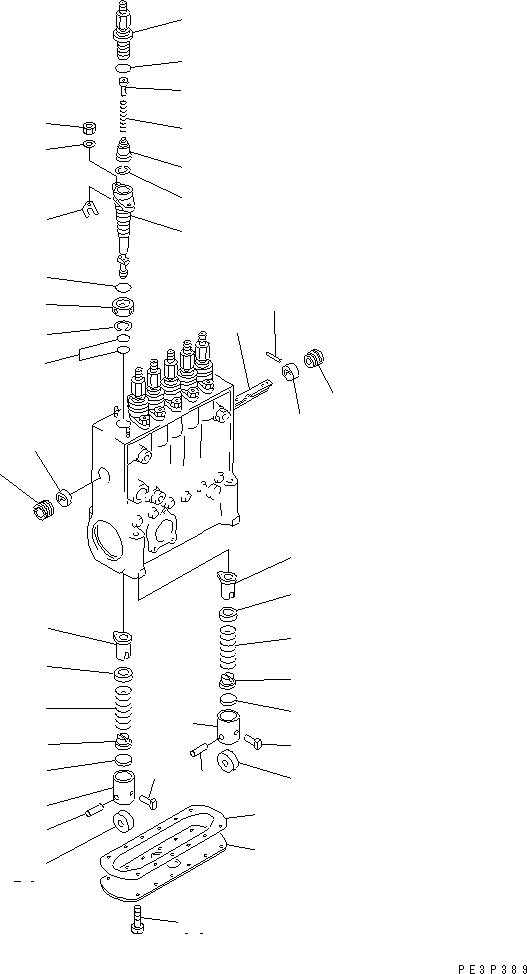 960. FUEL INJECTION PUMP (PUMP) (2/2) (INNER PARTS) [A4010-C6E6] - Komatsu part D375A-3A S/N 17001-UP (7 Track Roller) [d375a-0c]