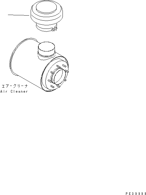 2110. AIR CLEANER CAP (AIR INTAKE ON HOOD SPEC.)(#19712-) [B9999-A6D5] - Komatsu part D375A-3A S/N 17001-UP (7 Track Roller) [d375a-0c]