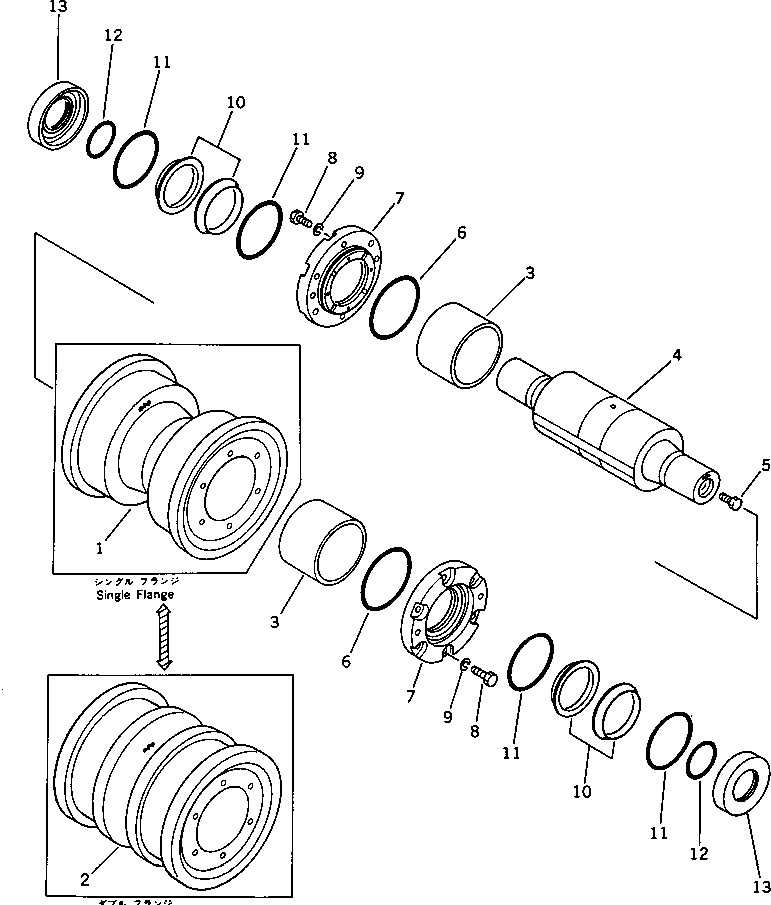 90. TRACK ROLLER(#15001-15053) [4201] - Komatsu part D375A-1 S/N 15001-UP [d375a-1c]