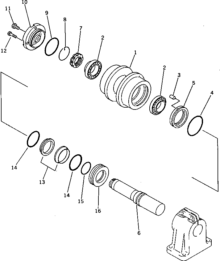 110. CARRIER ROLLER [4301] - Komatsu part D375A-1 S/N 15001-UP [d375a-1c]