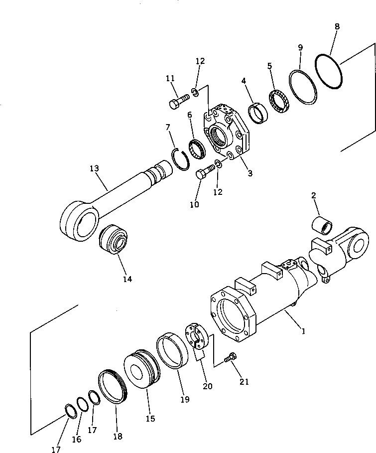 160. BLADE TILT CYLINDER (#15001-15413¤15417-15422) [6403] - Komatsu part D375A-1 S/N 15001-UP [d375a-1c]