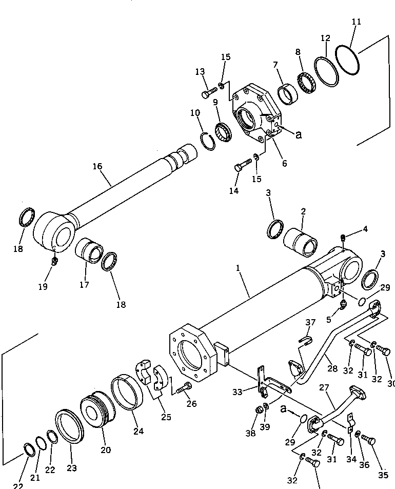 190. RIPPER TILT CYLINDER [6407] - Komatsu part D375A-1 S/N 15001-UP [d375a-1c]