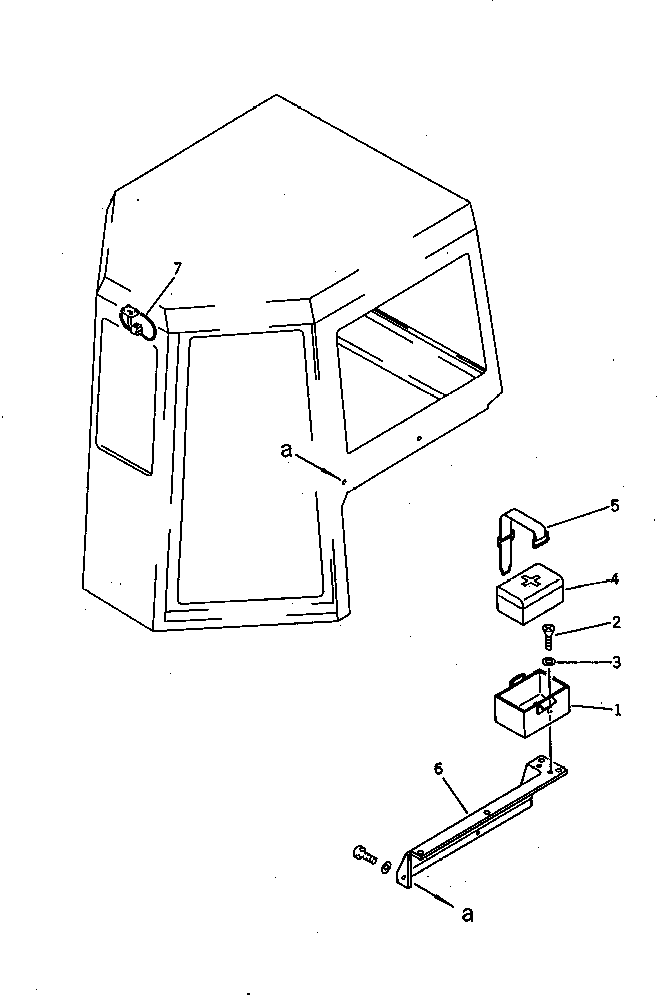 40. EMERGENCY BOX AND ROOM MIRROR (TBG SPEC.)(#15143-) [9061] - Komatsu part D375A-1 S/N 15001-UP [d375a-1c]