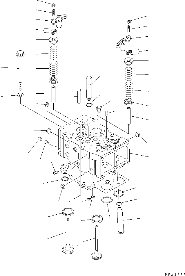 20. CYLINDER HEAD(#12308-) [0101A] - Komatsu part D375A-1 S/N 15001-UP [d375a-1c]