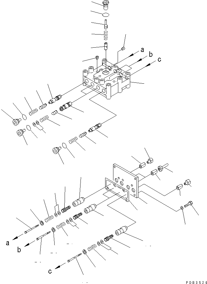 90. STEERING VALVE [F2300-08A0] - Komatsu part D375A-3D S/N 17001-UP (-50cent. Spec.) [d375a-2c]