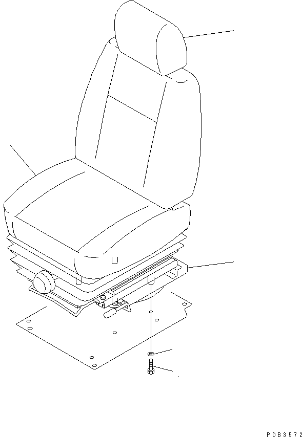 10. OPERATOR'S SEAT (TURN AND RECLINING TYPE) (FABRIC SEAT) (WITH HEAD REST) [K0110-01A1] - Komatsu part D375A-3D S/N 17001-UP (-50cent. Spec.) [d375a-2c]