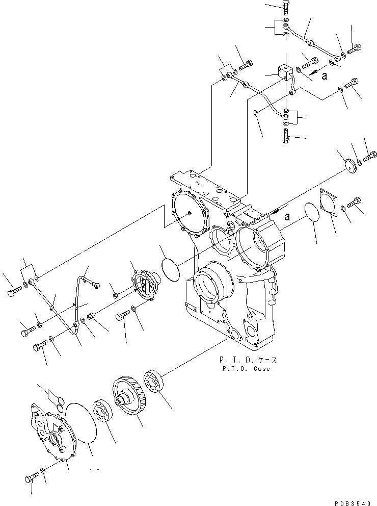 240. POWER TAKE OFF (2/2) [F2310-55A0] - Komatsu part D375A-3 S/N 17001-UP (6 Track Roller) [d375a-3c]