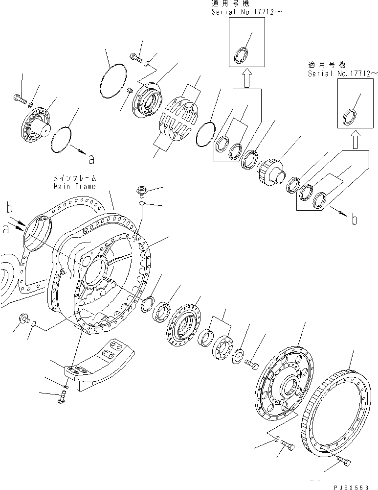 440. FINAL DRIVE¤ L.H. (CASE) (REINFORCED TYPE)(#17386-) [F2380-02A1] - Komatsu part D375A-3 S/N 17001-UP (6 Track Roller) [d375a-3c]