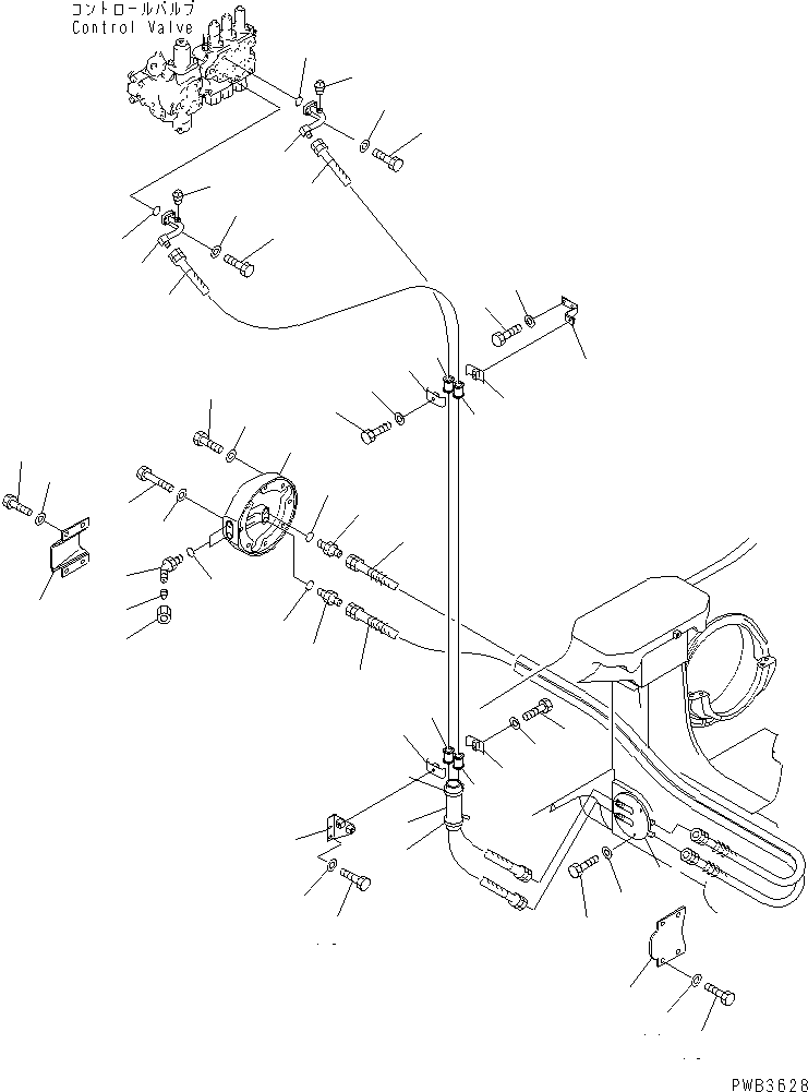 80. BLADE TILT LINE (FOR TILT DOZER) [H2220-01A0] - Komatsu part D375A-3 S/N 17001-UP (6 Track Roller) [d375a-3c]