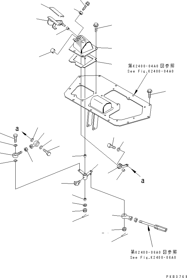 550. STEERING BRAKE LEVER (2/2) [K2400-05A0] - Komatsu part D375A-3 S/N 17001-UP (6 Track Roller) [d375a-3c]