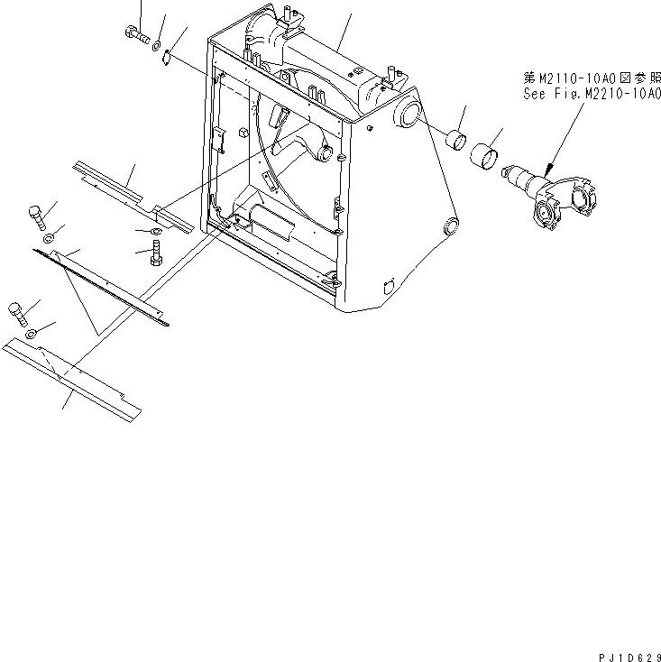80. RADIATOR GUARD [M2110-06A0] - Komatsu part D375A-3 S/N 17001-UP (6 Track Roller) [d375a-3c]