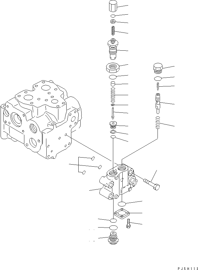 190. CONTROL VALVE (2/2) (BLADE LIFT) [Y1660-02A0] - Komatsu part D375A-3 S/N 17001-UP (6 Track Roller) [d375a-3c]
