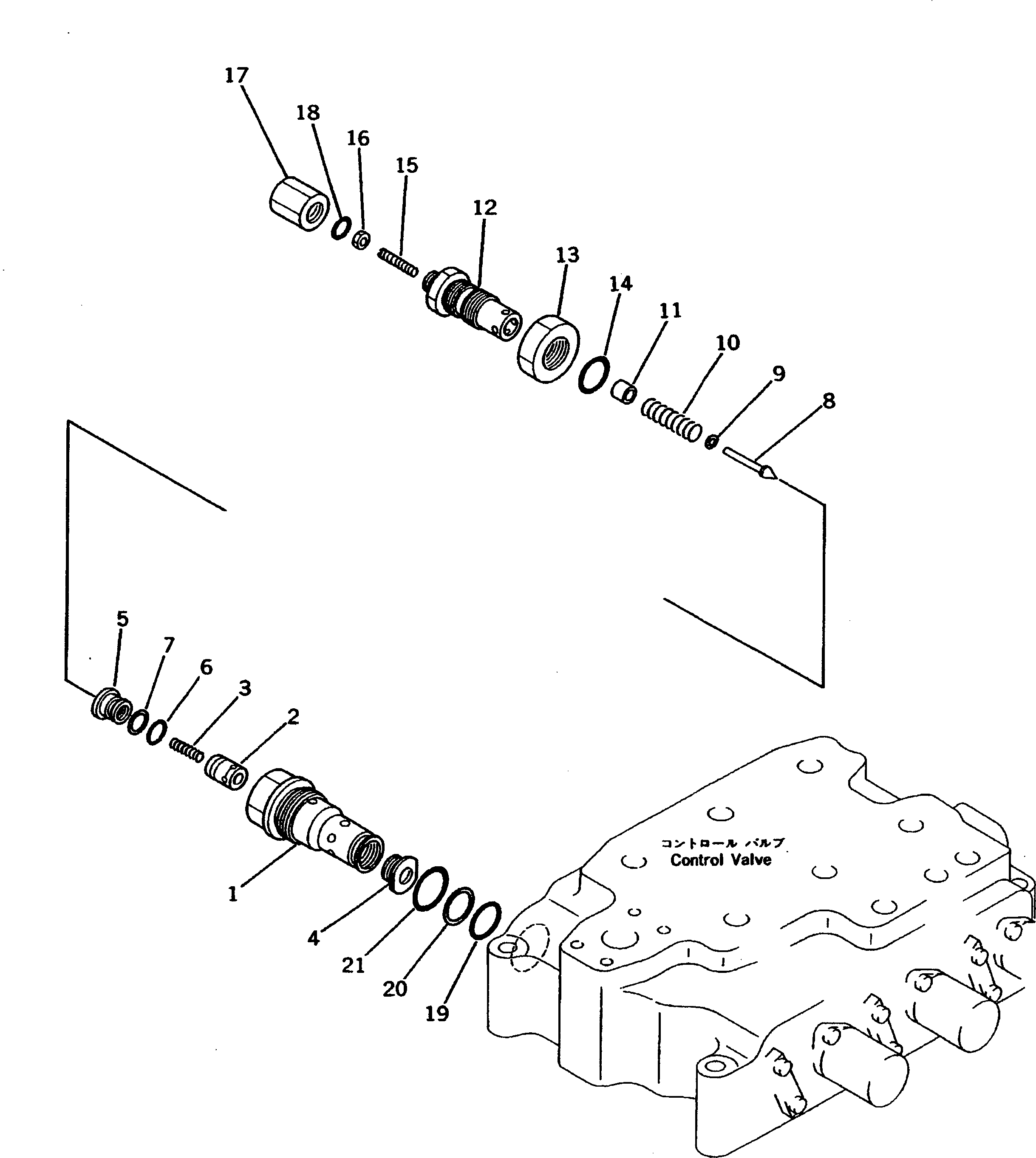 210. CONTROL VALVE (2/2) (RIPPER LOW) [Y1660-12A0] - Komatsu part D375A-3 S/N 17001-UP (6 Track Roller) [d375a-3c]