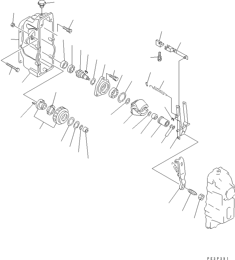 1000. FUEL INJECTION PUMP (GOVERNOR) (1/3) (FOR TILT RADIATOR GUARD) (INNER PARTS)(#19340-) [A4010-D6H7] - Komatsu part D375A-3 S/N 17001-UP (6 Track Roller) [d375a-3c]