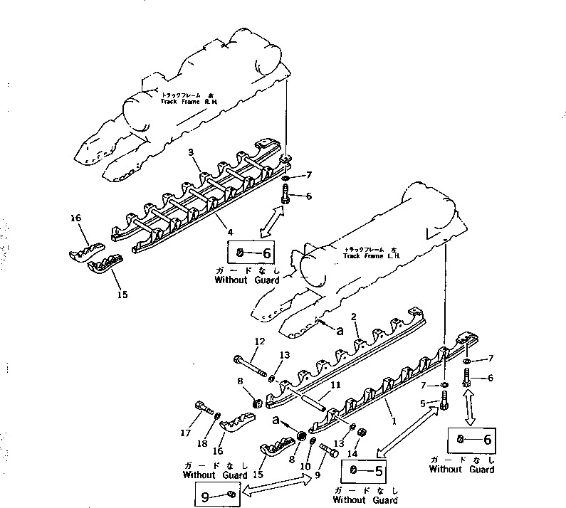 80. TRACK ROLLER GUARD [3211] - Komatsu part D375A-2 S/N 16001-UP [d375a-4c]