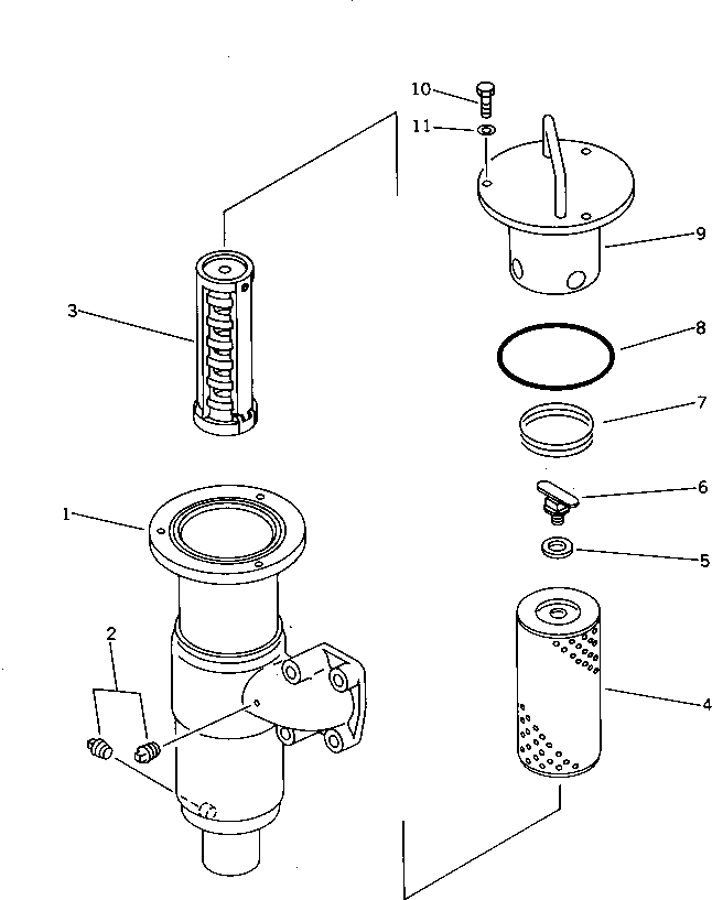 220. OIL STRAINER [4509] - Komatsu part D375A-2 S/N 16001-UP [d375a-4c]