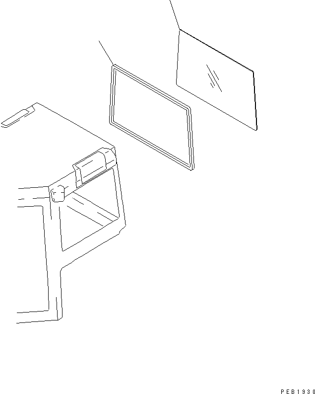 340. STEEL CAB (4/12) (REAR WINDOW)(#16531-) [5504A] - Komatsu part D375A-2 S/N 16001-UP [d375a-4c]