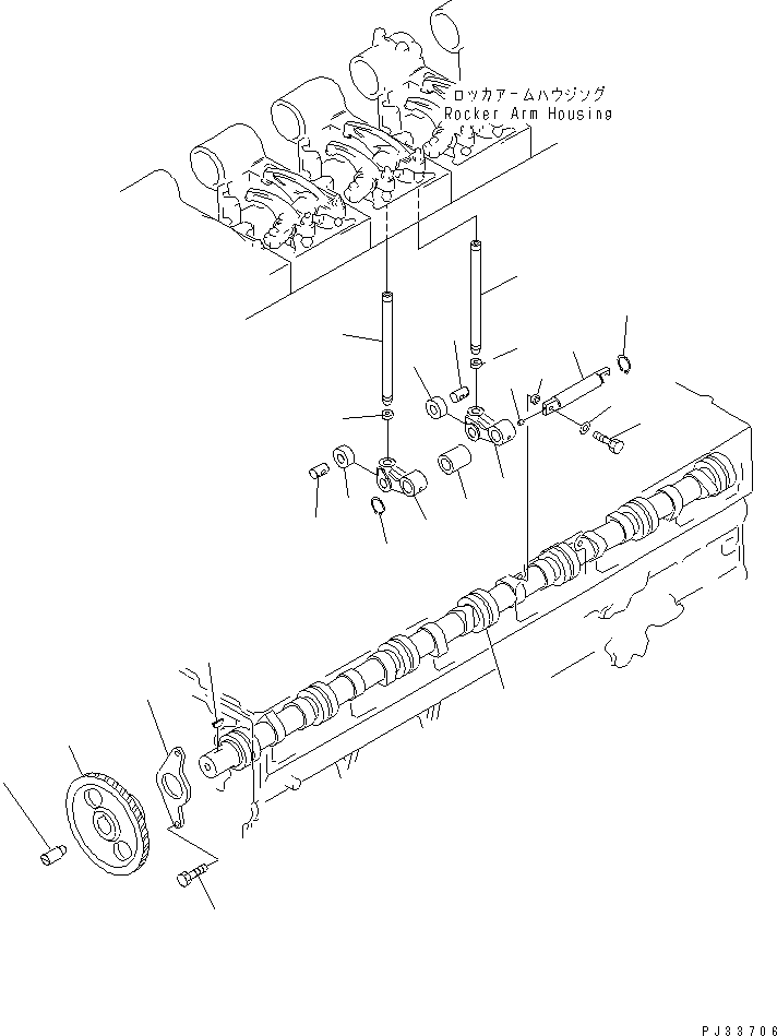 110. CAMSHAFT AND CAM FOLLOWER [0241] - Komatsu part D375A-2 S/N 16001-UP [d375a-4c]