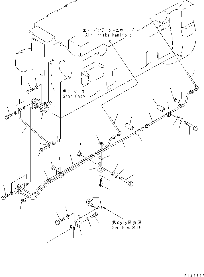 40. MECHANICAL PUMP AND PIPING [0327] - Komatsu part D375A-2 S/N 16001-UP [d375a-4c]