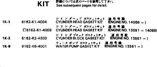 10. GASKET KIT [0991] - Komatsu part D375A-2 S/N 16001-UP [d375a-4c]
