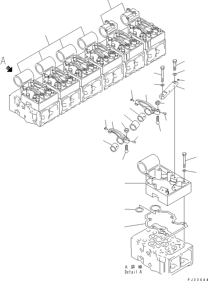20. ROCKER ARM AND HOUSING [0111] - Komatsu part D375A-2 S/N 16001-UP [d375a-4c]