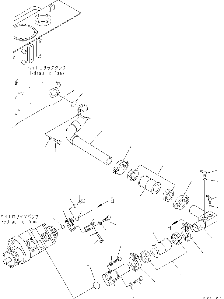 30. HYDRAULIC PUMP SUCTION LINE [H0310-02A0] - Komatsu part D375A-5 S/N 18001-UP [d375a-5c]