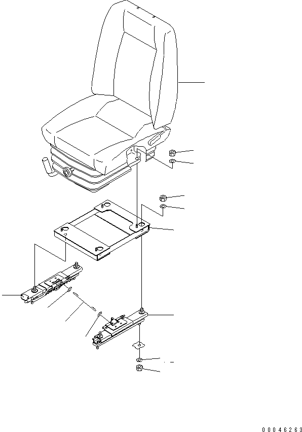 50. OPERATOR'S SEAT (FABRIC HIGHT BACK SEAT) [K0110-01A4] - Komatsu part D375A-5 S/N 18001-UP [d375a-5c]