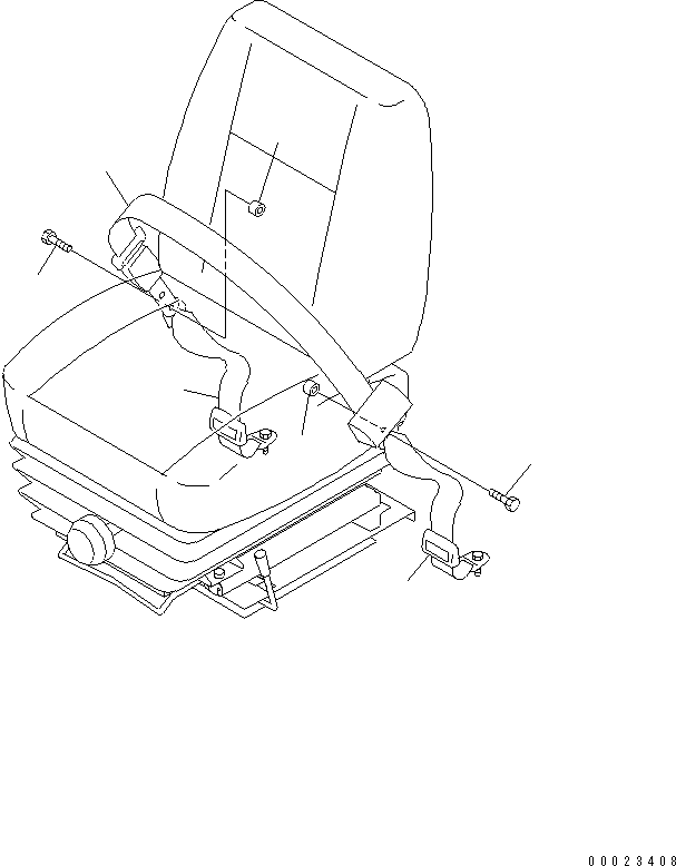 80. SEAT BELT (50MM) [K0160-01A0] - Komatsu part D375A-5 S/N 18001-UP [d375a-5c]