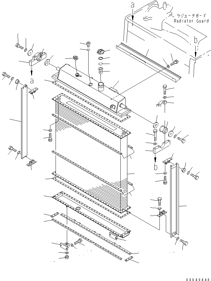 20. RADIATOR (FOR KA) [M2110-01A6] - Komatsu part D375A-5 S/N 18001-UP [d375a-5c]