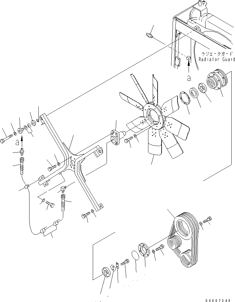 90. FAN DRIVE (FOR REVERSIBLE FAN) [M2110-03A7] - Komatsu part D375A-5 S/N 18001-UP [d375a-5c]
