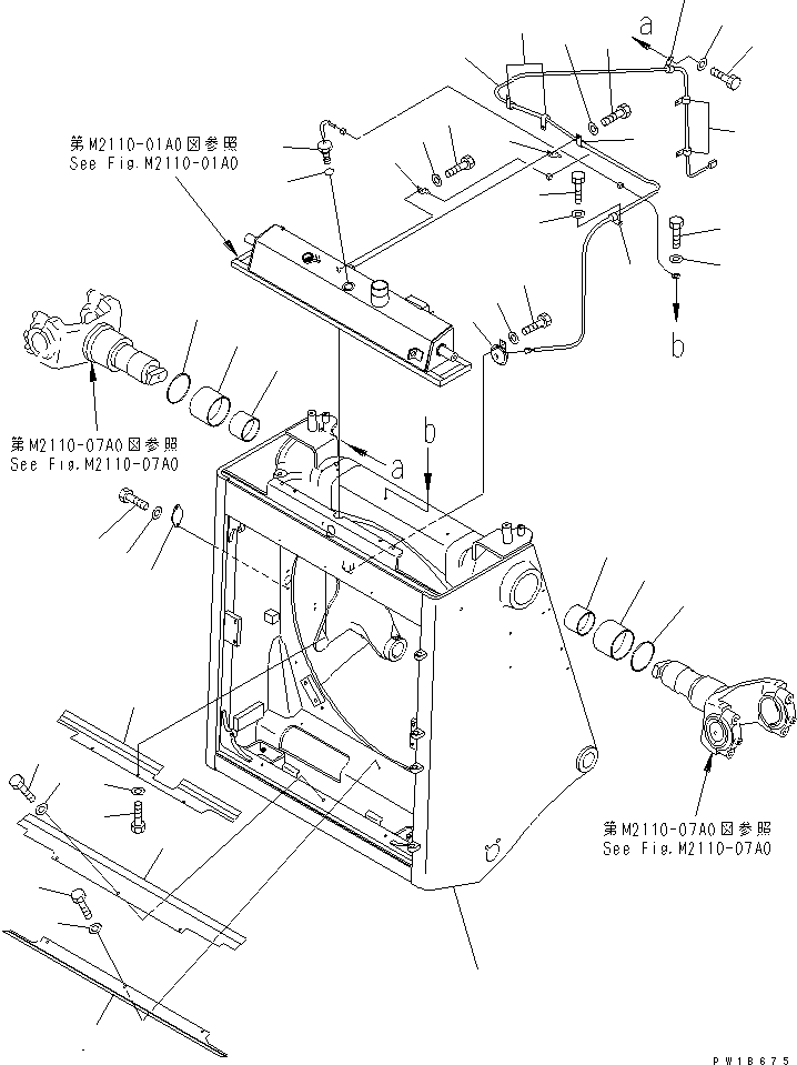 130. RADIATOR GUARD [M2110-05A0] - Komatsu part D375A-5 S/N 18001-UP [d375a-5c]