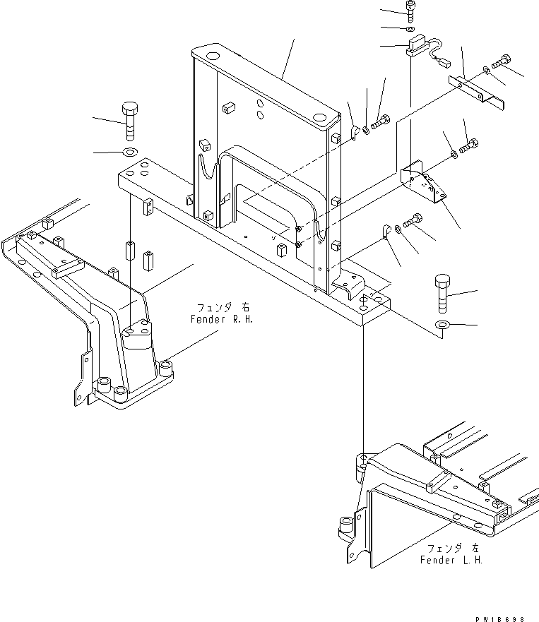 730. SENSOR AND BRACKET (WITH VHMS) [M2210-08A7] - Komatsu part D375A-5 S/N 18001-UP [d375a-5c]