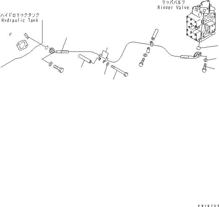 900. RIPPER LINE (1/2) [M2210-17A0] - Komatsu part D375A-5 S/N 18001-UP [d375a-5c]
