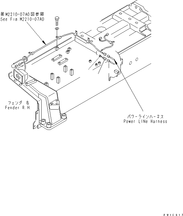 970. PLUG AND CONNECTOR (FOR SINGLE TILT SPEC.) [M2210-23A0] - Komatsu part D375A-5 S/N 18001-UP [d375a-5c]