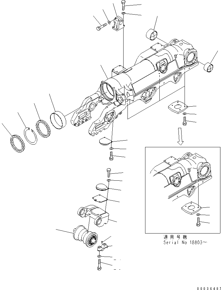 430. TRACK FRAME (R.H.) [R2100-15A0] - Komatsu part D375A-5 S/N 18001-UP [d375a-5c]