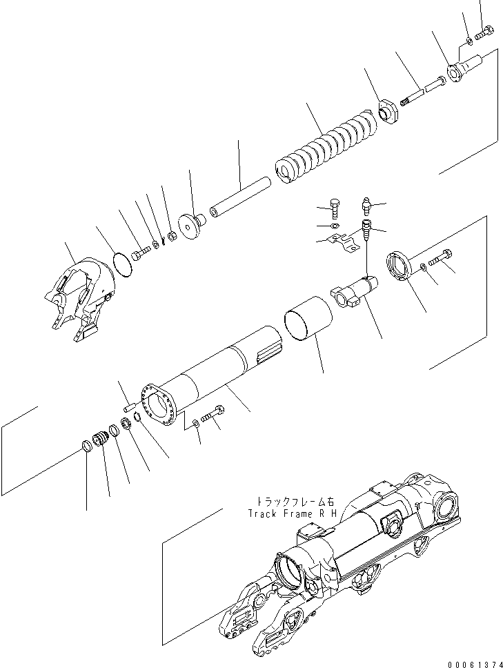 730. RECOIL SPRING (R.H.) [R2100-26A0] - Komatsu part D375A-5 S/N 18001-UP [d375a-5c]