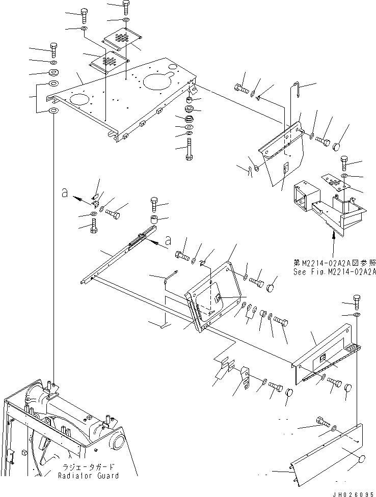 270. ENGINE HOOD AND SIDE COVER (L.H.)(#19748-) [M2140-01A4B] - Komatsu part D375A-5D S/N 17743-UP (-50cent. Spec.) [d375a-7c]