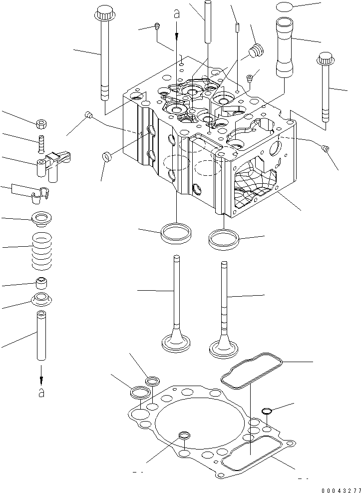 10. CYLINDER HEAD [A1010-A6B8] - Komatsu part D375A-5E0 S/N 50001-UP (ecot3) [d375a-8c]