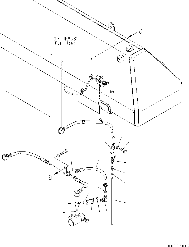 50. FUEL LINE (BRACKET) [D0200-02C0] - Komatsu part D375A-5 S/N 55001-UP (W/O EGR) [d375a-9c]