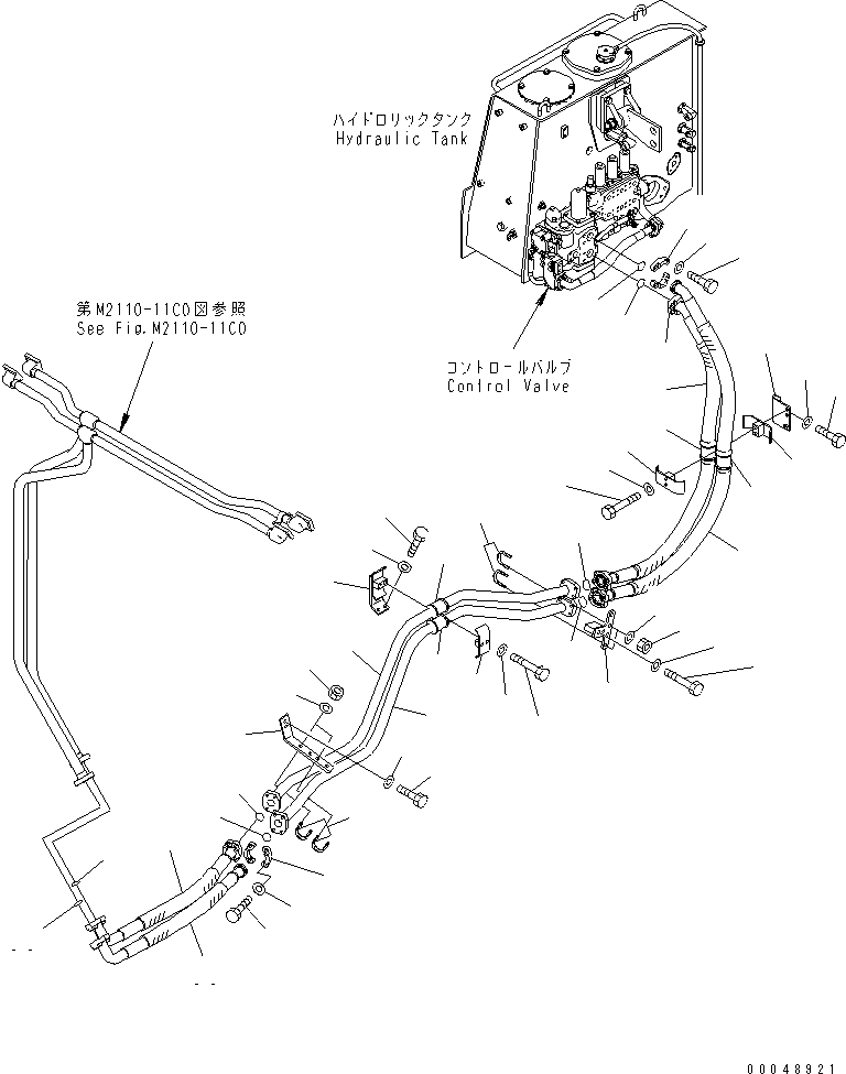 40. BLADE LIFT LINE [H2210-01C0] - Komatsu part D375A-5 S/N 55001-UP (W/O EGR) [d375a-9c]