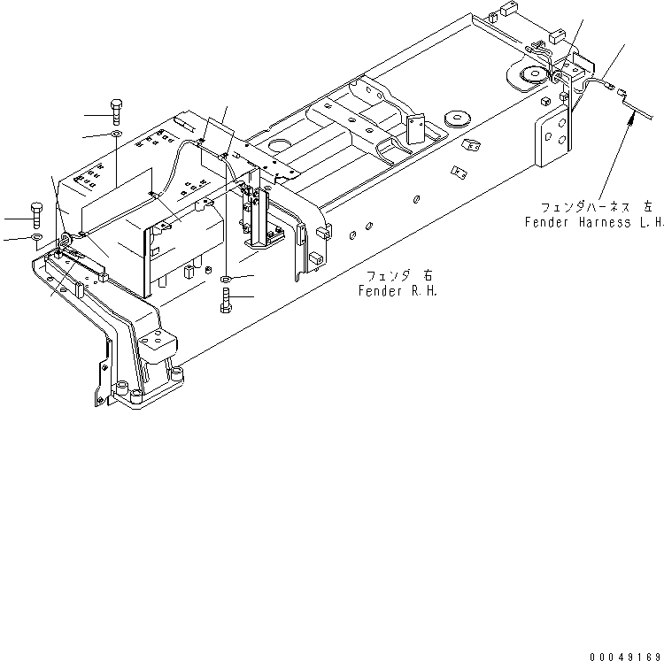 D375A-9C 00049169 ENDER (HARNESS) (R.H.) (V.H.M.S. SPEC.)