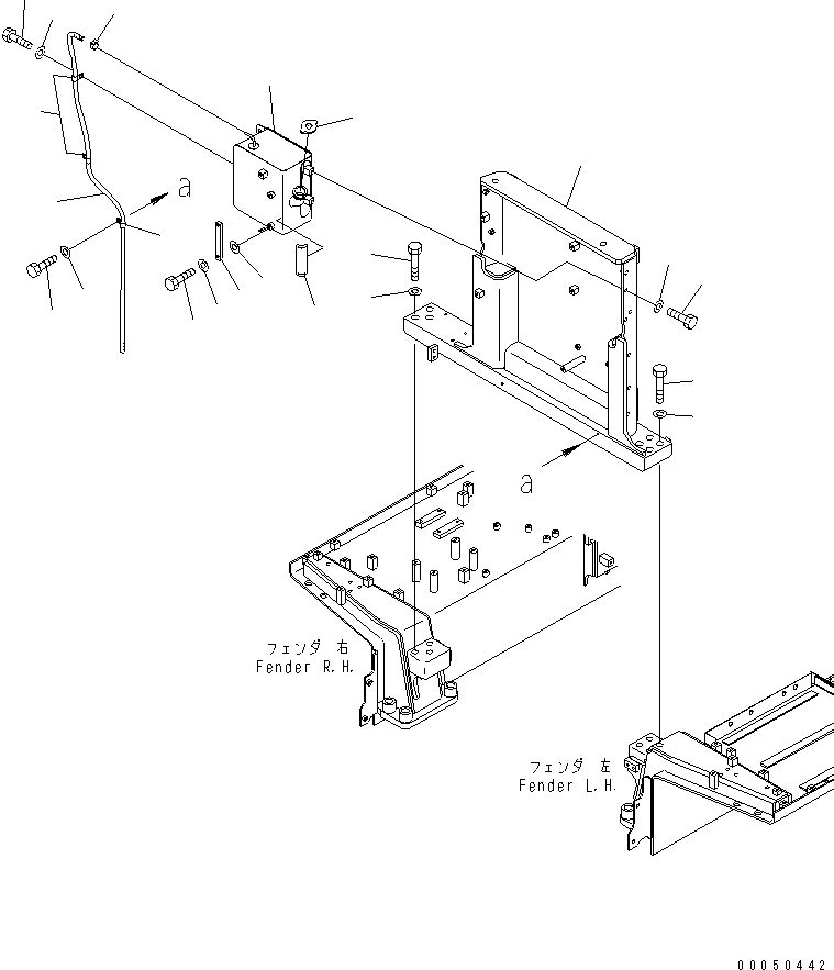 600. FENDER (BRACKET) [M2210-06C0] - Komatsu part D375A-5 S/N 55001-UP (W/O EGR) [d375a-9c]