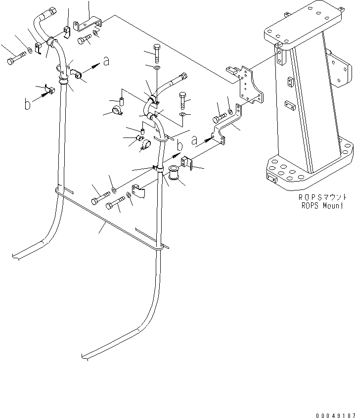 870. FENDER (CLAMP) (FOR FAN DRIVE HOSE) [M2210-24C0] - Komatsu part D375A-5 S/N 55001-UP (W/O EGR) [d375a-9c]