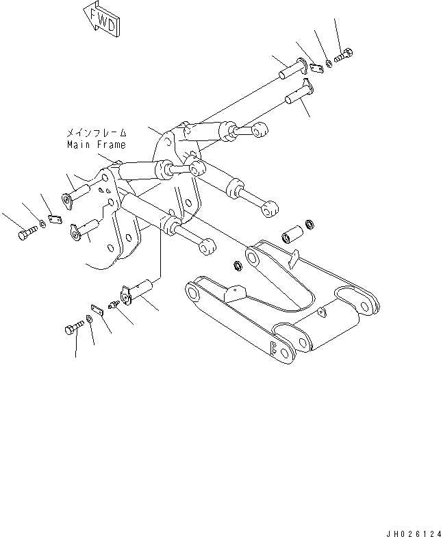 340. RIPPER MOUNT PIN [T2410-01C0] - Komatsu part D375A-5 S/N 55001-UP (W/O EGR) [d375a-9c]