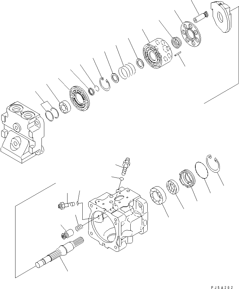 200. FAN PUMP (6/10) [Y1600-06A0] - Komatsu part D375A-5 S/N 55001-UP (W/O EGR) [d375a-9c]