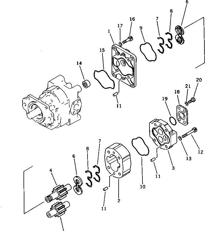 260. HYDRAULIC PUMP (2/2) [Y1610-02A1] - Komatsu part D375A-5 S/N 55001-UP (W/O EGR) [d375a-9c]