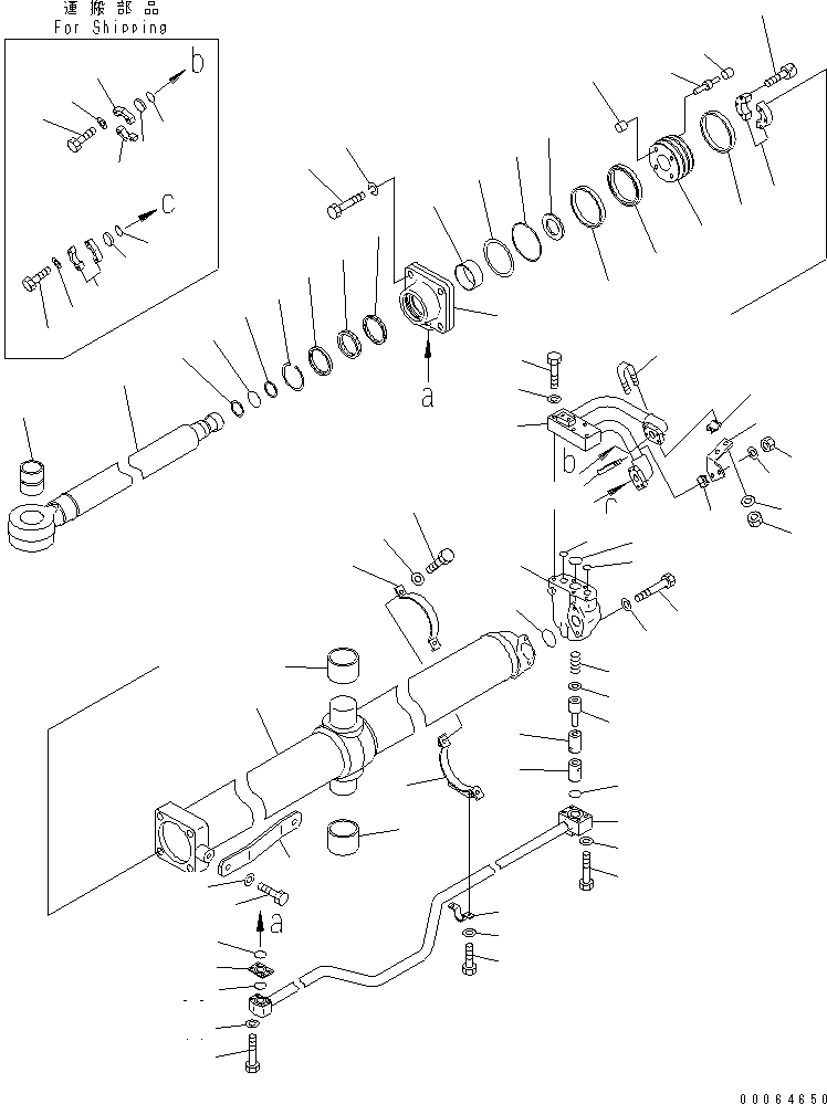 290. BLADE LIFT CYLINDER (R.H.) [Y1620-02A0] - Komatsu part D375A-5 S/N 55001-UP (W/O EGR) [d375a-9c]
