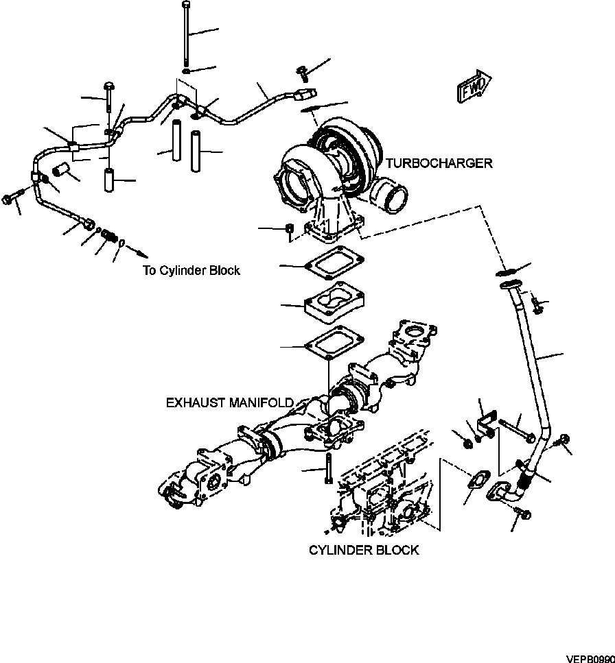 Part |$8. TURBOCHARGER MOUNTING AND PIPING [A1120-B7A4]