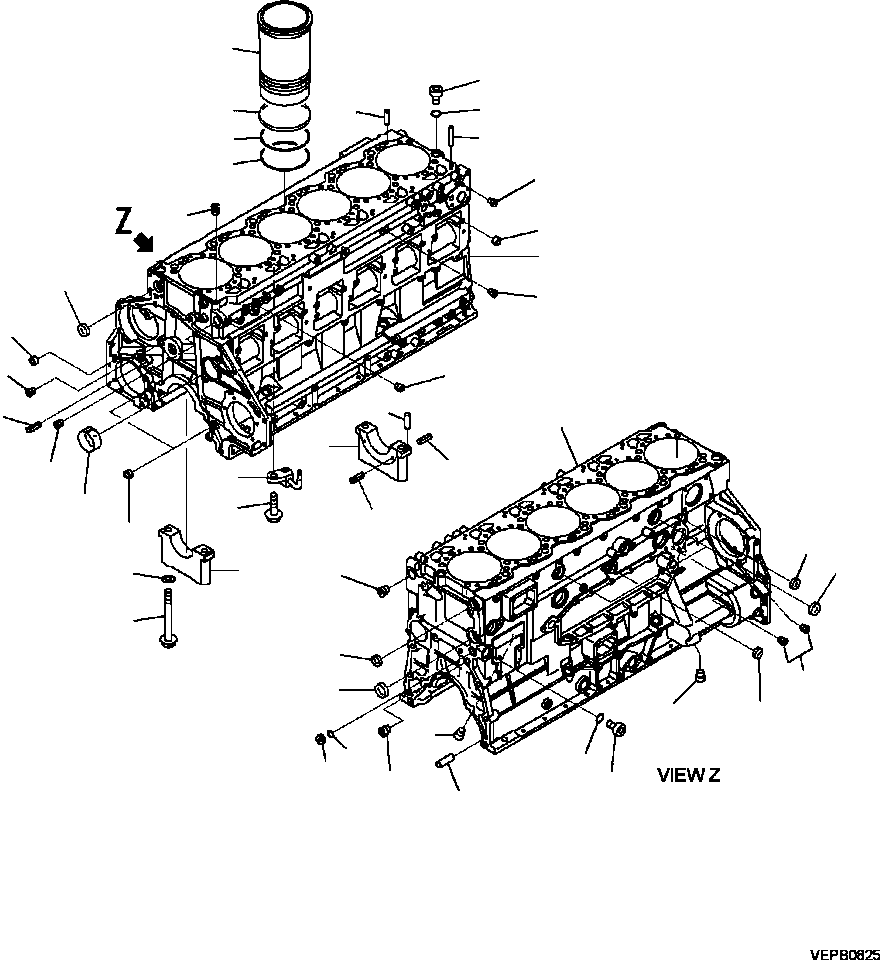 HM300-0E VEPB0825 2103-B7A1 CYLINDER BLOCK